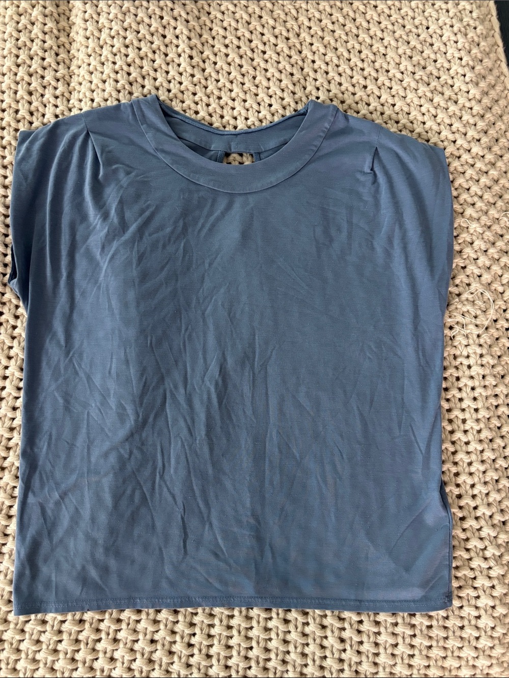 Athleta Girl short sleeve shirt, dusty blue, size 12 kids